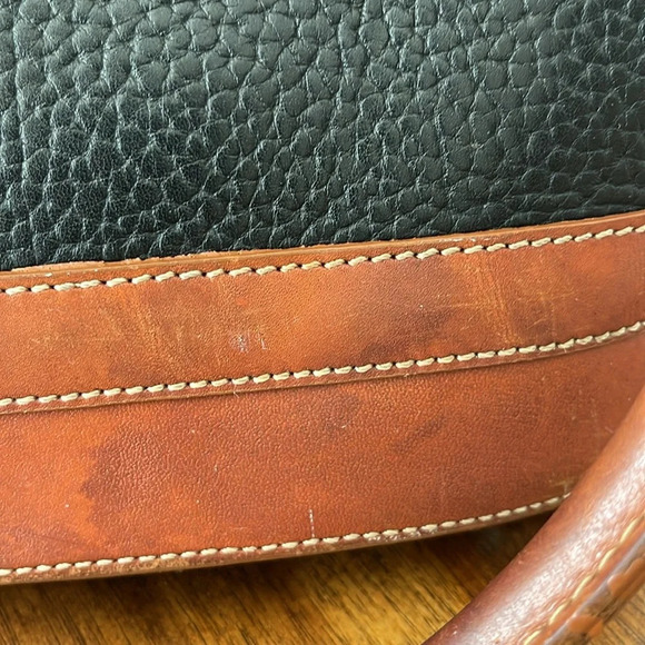 Dooney & Bourke handbag leather satchel black brown - Picture 5 of 16